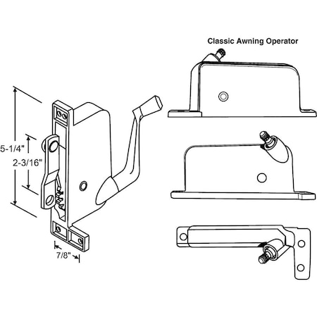 Strybuc Awning Operator Mill 41-457P D